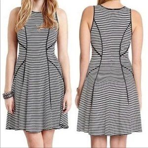 Karen Kane Black and White Stripped Dress – Plus Size